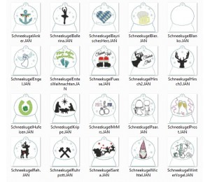 Stickdatei ITH - Schneekugel Vol. 1